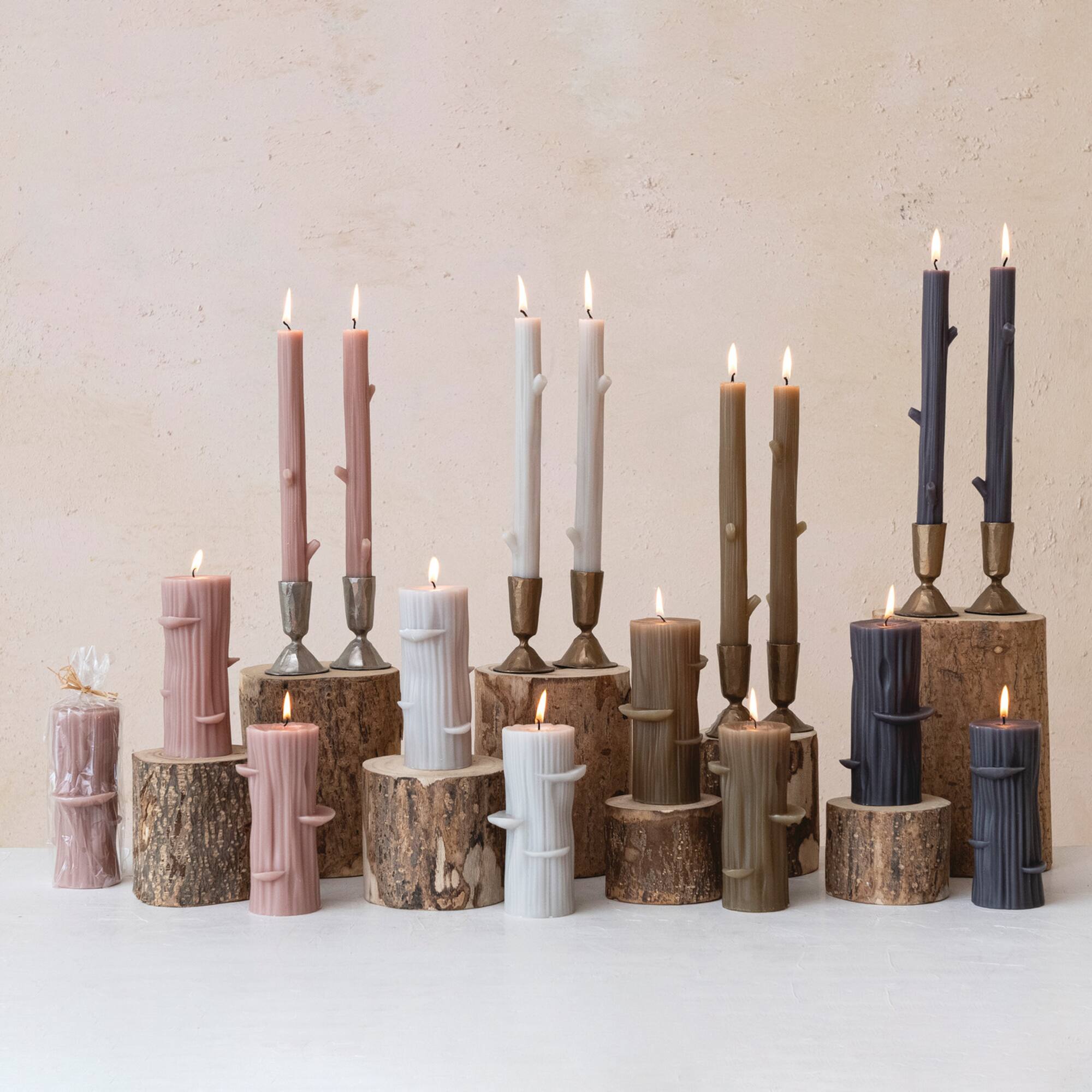 Hello Honey® 10.25" Unscented Tree Branch Taper Candles